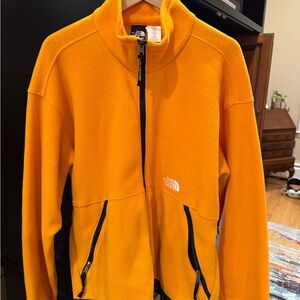 Vintage The North Face Men’s Full Zip Fleece Jacket | Bright Yellow | Size L